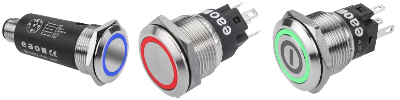 The robust and attractive EAO Series 82 Pushbutton range