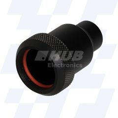 A37-445-6J24KN - EMCA Straight M Thread Adaptor, MIL-DTL-38999 Series III, Black Hybrid, Shell Size 19