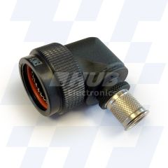 A37-525-5J10KN - EMCA 90 Degree Screened Adaptor, MIL-DTL-38999 Series III, Black Hybrid, Shell Size 17