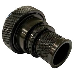 Rear view of EMCA Straight Screened Adaptor in Olive Drab Zinc Cobalt finish (Part Number: A37-526-1410KN)