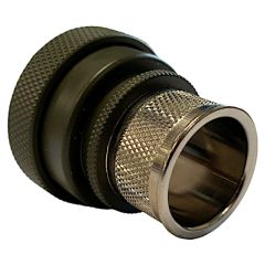 Rear view of EMCA Straight Screened Adaptor in Olive Drab Hybrid finish (Part Number: A37-526-1U05KN)
