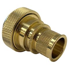 Rear view of EMCA Straight Screened Adaptor in Aluminium Bronze Passivated finish (Part Number: A37-796-4910)
