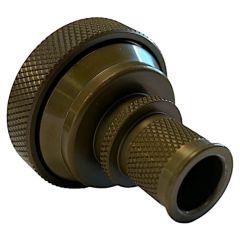 Rear view of EMCA Straight (RFI/EMI) Screened Adaptor in Olive Drab Cadmium finish (Part Number: A37-526-5607KN)
