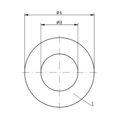 Dimensions of EMCA Electrically Conductive Gasket (Part Number: F98-202-201 (VG96940-06-G001A))