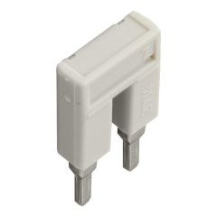 Front view of WAGO TOPJOB®S 2001 Series Jumper Bar, 2 Way, Light Grey (Part Number: 2001-402)