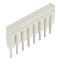 Front view of WAGO TOPJOB®S 2001 Series Jumper Bar, 8 Way, Light Grey (Part Number: 2001-408)