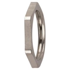 Side view of Atkore Flexicon Nickel-Plated Brass Locknut