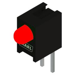 Side view of MARL 113 Series PCB Mounted LED with Red/Yellow Bi-Colour LED (Part Number: 113-331-04)