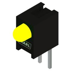 Side view of MARL 113 Series PCB Mounted LED with Yellow LED (Part Number: 113-311-01)
