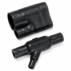Supplied and fully recovered views of the HellermannTyton Helashrink 1300 Series (1303-1) heat-shrink boot