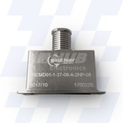 GCMD01-1-51-09-A-2-08 - Gauthier Straight Shielded Micro D-Sub Adaptor, Shell Size 9, Spout Size 09, MIL-DTL-83513, Electroless Nickel