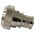 Side view of EMCA Straight Screened Adaptor in Stainless Steel Passivated finish (Part Number: A37-526-3108KN)