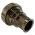 Rear view of EMCA Straight Screened Adaptor in Electroless Nickel finish (Part Number: A37-526-1505KN)