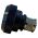 Side view of EMCA Straight Screened Adaptor in Black Hybrid finish (Part Number: A37-526-4J06KN)