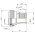 Dimensions of EMCA Straight Screened Adaptor in Olive Drab Hybrid finish (Part Number: A37-796-5U11)