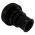 Rear view of EMCA Straight Screened Adaptor in Black Zinc Nickel finish (Part Number: A37-796-1204)
