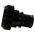 Side view of EMCA Straight (RFI/EMI) Screened Adaptor in Black Zinc Nickel finish (Part Number: A37-796-9215)