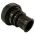 Rear view of EMCA Straight (RFI/EMI) Screened Adaptor in Olive Drab Zinc Cobalt finish (Part Number: A37-796-6410)