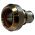 Front view of EMCA Straight (RFI/EMI) Screened Adaptor in Electroless Nickel finish (Part Number: A37-796-3510)