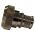 Side view of EMCA Straight (RFI/EMI) Screened Adaptor in Electroless Nickel finish (Part Number: A37-796-3510)