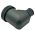 Side view of EMCA Electro-Mechanic A37-795 90 Degree (RFI/EMI) Screened Adaptor in Olive Drab Zinc Cobalt finish