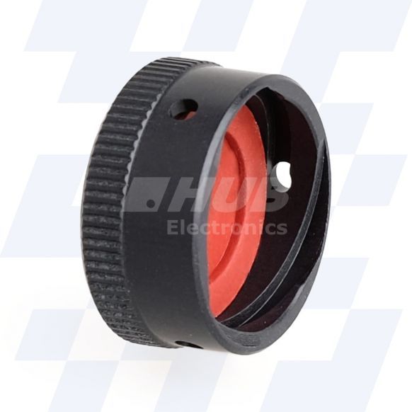 C17-436-4HWR - EMCA Receptacle Cap, MIL-DTL-26482 Series I & II, Black Hard Anodised Plating, Shell Size 15