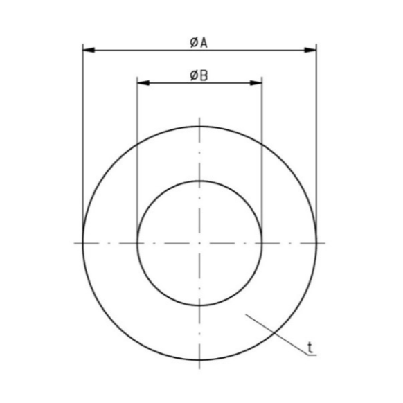 Dimensions of EMCA Electrically Conductive Gasket (Part Number: F98-202-Y01 (VG96940-06-G001B))
