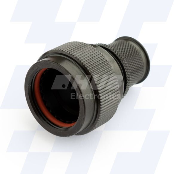 Front view of EMCA Solid Straight Adaptor in Black Hybrid finish (Part Number: A28-689-N5S6)