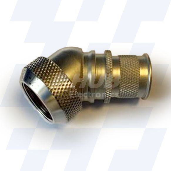 A37-832-5510 - EMCA 45 Degree (RFI/EMI) Screened Adaptor, Shell Size 17, MIL-DTL-38999 Series III, Electroless Nickel