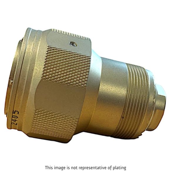 Side view of EMCA Connector Solutions RJ45 CAT6A Plug Connector in Marine Bronze finish