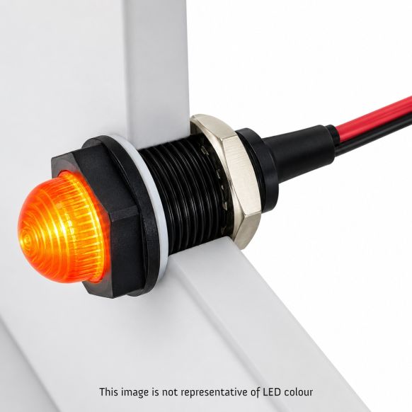 Side view of MARL 665 Series Panel Indicator LED with Yellow LED