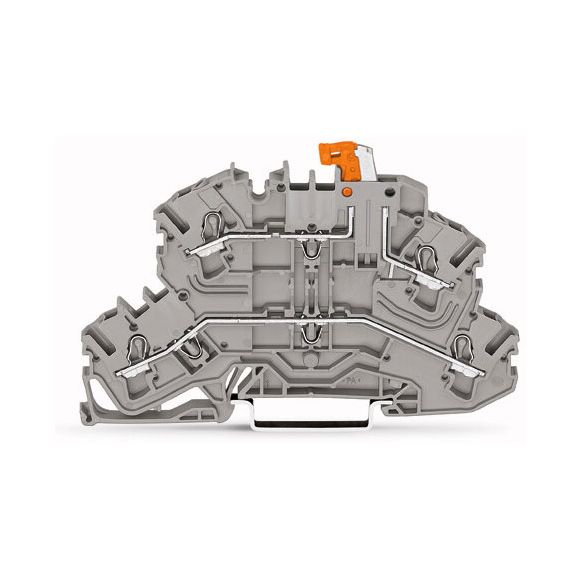 WAGO TOPJOB®S 2002 Series Rail Mounted Double-Deck Disconnect Terminal Block - 2002-2671