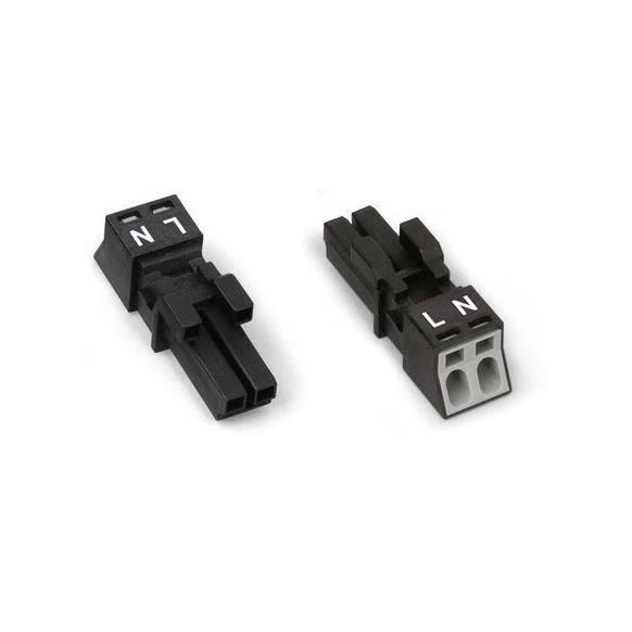 WAGO WINSTA® MINI 890 Series Socket 2 Pole without Strain Relief Housing - 890-222