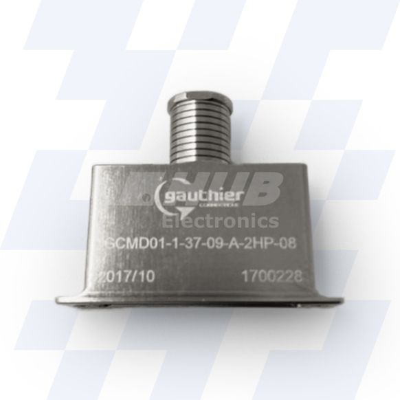 GCMD01-1-51-04-A-2-08 - Gauthier Straight Shielded Micro D-Sub Adaptor, Shell Size 9, Spout Size 04, MIL-DTL-83513, Electroless Nickel