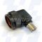 Front view of EMCA 90 Degree (RFI/EMI) Screened Adaptor in Black Hybrid finish (Part Number: A37-525-3J07KN)