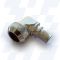 Front view of EMCA 90 Degree (RFI/EMI) Screened Adaptor in Stainless Steel Passivated finish (Part Number: A37-795-4108)